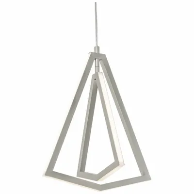 AFX INC. Pendant: 12 5/8 in Dia, 14 7/8 in Ht, Satin Nickel, 1,000 lm, 3000K, 20 W - Gianna Pendant Lights