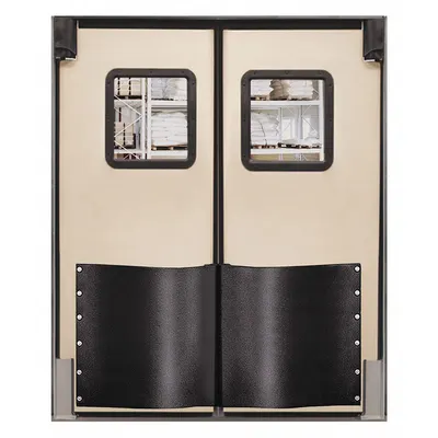 CHASE Swinging Door: Polyethylene, 2 Doors, Beige, 8 ft Door Wd, 8 ft Door Ht - Insulated Swinging Doors