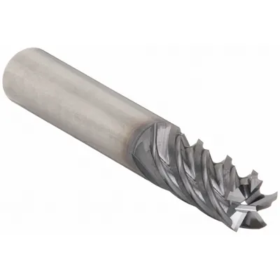 CLEVELAND Square End Mill: Carbide, TiAlN Coated, 5 Flute, 7/16" Mill Dia, 5/8" LOC - Fast-Cutting Carbide Square End Mills for Stainless Steel & Super Alloys