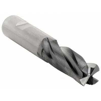 WIDIA HANITA Roughing End Mill: Carbide, TiCN Coated, 4 Flute, Fine Pitch, 3/4" Mill Dia - Corner-Chamfer Carbide Roughing End Mills for Steel & Cast Iron