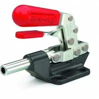 DE-STA-CO Straight Line Clamp: Flange Base Mounting, Locking Horizontal Handle, 1.28 in Arm Lg (MPN 603-R)