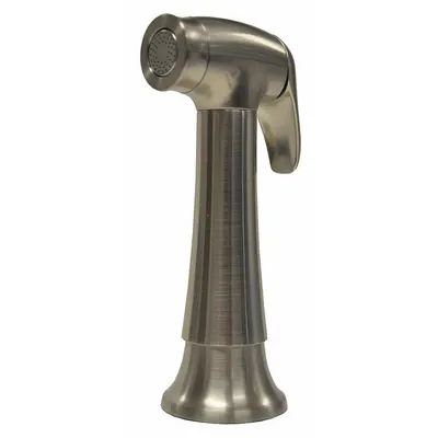 DANCO Kitchen Sprayer: Plastic, Brushed Nickel, 3 1/2 in Overall Lg, 1/2" Connection Size - Faucet Sprayer Heads & Valves
