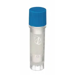 Cryogenic Vial, Polypropylene, 2 mL, Blue, Sterile, Round, Self-Standing, External Thread, 12 mm Body Dia