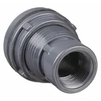 SPEARS Bulkhead Tank Fitting: PVC Body, 3 in Female NPT Threaded Inside, 3 in Female Socket Outside (MPN 8171-030)