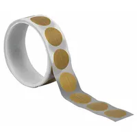 TAPECASE Cloth Tape: Disc, 1 3/4 in Dia, 4.7 mil Thick, Silicone, Polyethylene Coated Cloth, Brown