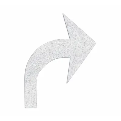 RAE Preformed Thermoplastic Pavement Marking Right Turn Arrow - Pavement Pre-Determined Messages