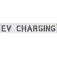 Individual Stencil: EV Charging, 0.062 in Thick, 12 in Overall Ht, 104 in Overall Wd, Message (MPN 4157-012)