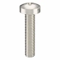 Machine Screw: M3x0.50 Thread Size, 14 mm Lg, 316, Stainless Steel, Plain, Pan, Phillips, 100 PK (MPN ZSCRW-451)