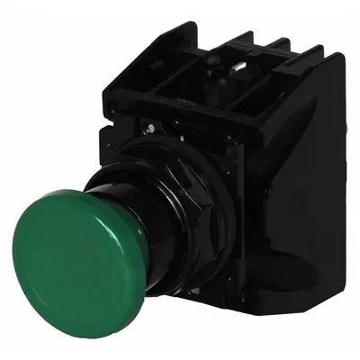 EATON Hazardous Location Push Button: 30 mm, Metallic, Mushroom Head Profile - Mushroom-Head Push Buttons