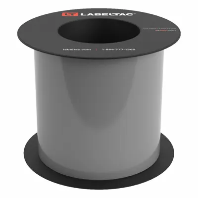 CREATIVE SAFETY SUPPLY LabelTac 9 Standard Supply: 5 in x 75 ft, Vinyl, Gray (Gloss) - LabelTac Thermal Transfer Continuous Label Rolls
