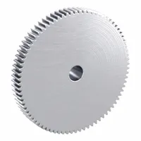 Spur Gear: Module m 1.5, 80 Teeth, 15 mm Bore Dia, Stainless Steel, 20° Pressure Angle, Plain Bore (MPN SUS1.5-80)