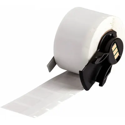 BRADY Wraparound Label: 1 in x 1/2 in, 1/2 in, Self-Extinguishing Vinyl - Brady Precut Label Rolls