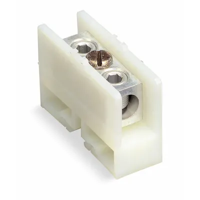 SQUARE D Terminal Block: DIN Rail Mounting Type, Screw Clamp Wire Termination - Pass-Through Blocks