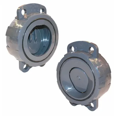 HAYWARD Wafer Check Valve: Swing, Inline Valve Body, 8 in Pipe Size, Wafer, CPVC - CPVC Wafer Swing Check Valves