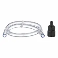 This plastic barbed adapter from MAXTEC measures 1 inch in diameter, 1/2 inch in width, and 1/2 inch in height. It is designed for use with analyzers to connect gas or liquid lines in analytical systems