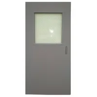 Half Glass Steel Door with Glass: Rectangle Window, 45 min Fire Rating, 80 in Door Opening Ht, Steel (MPN CHMD X HG28 68 X MORT-CE-18ga-WG)