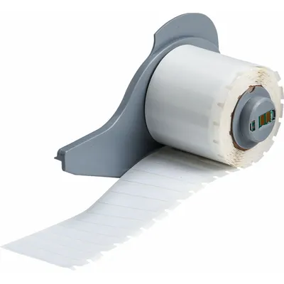 BRADY Pre-Cut Label Stock Roll: 1/4 in x 1 1/2 in, 1 1/2 in x 1/4 in, Polyester - Brady Precut Label Rolls