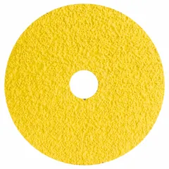 Ceramic fiber disc with RazorStar F990S grain for cool-cutting on stainless steel and nickel alloys. Features a 5" diameter, TN Quick-Change arbor hole, and 7/8 in TN connector. 36 grit suitable for grinding, blending, and finishing with reduced heat buildup.