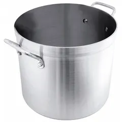 Aluminum cover with riveted aluminum handle, designed for use with sauce pans. NSF Certified for commercial foodservice environments. Fits pots with 1.5 qt capacity.