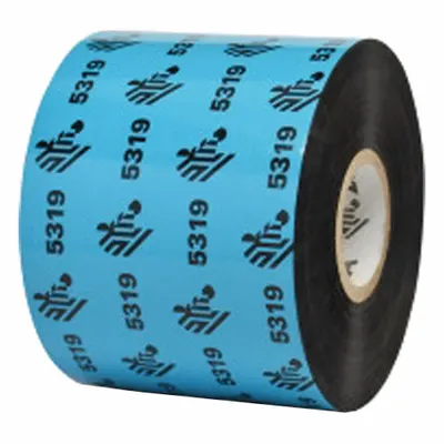 THERMAL TRANSFER RIBBON Zebra 05319BK08945 Black Wax Thermal Transfer Ribbon - Wax Thermal Transfer Ribbons