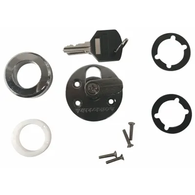 DELTA LOCK Disc Tumbler Sliding Door Lock, 1 1/2 in Ht, 1 1/2 in Wd - Locks for Sliding Doors