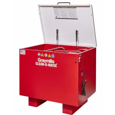 GRAYMILLS Solvent Parts Washer: For Solvent-Based Solution Base Type, Manual, Steel - Base-Mounted Parts Washers