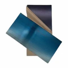 This shim stock sheet is made from Grade 1095 steel, plain finish, full hard temper, in blue color. It measures 0.007 in thick, 6 in wide, and 12 in long, with thickness tolerance of +/-0.00075 in, width tolerance of +/-0.005 in, and length tolerance of +0.125 in/-0.000 in. Used for precision alignment, gap filling, and spacing adjustments in machinery and equipment.
