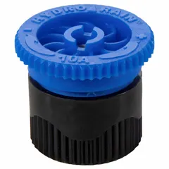 This plastic adjustable nozzle is designed for sprinkler systems, offering a pattern adjustable from 0° to 360° to cover specific areas. It operates at 15 to 30 psi, delivers 0.39 to 8.97 gpm, and provides a throw radius of 10 ft. Suitable for watering turf, gardens, and landscapes.