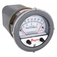DWYER Differential Pressure Gauge & Switch: Single-Side, 1/8 in NPT Female, ±2% Gauge Accuracy (MPN A3002AV)