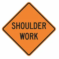 Traffic Sign: 30 in x 30 in Nominal Sign Size, Aluminum, 0.08 in, W21-5 MUTCD, Orange, Rigid (MPN W21-5-30HA)