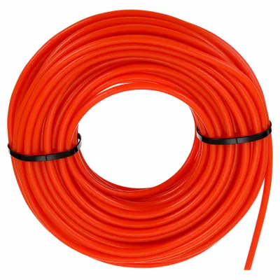 EAGLE BELTING Round Belt: Orange, 9/16 in Dia, For 4 1/2 in Min Pulley Dia, 100 ft Overall Lg - Solid-Core Smooth Round Belts
