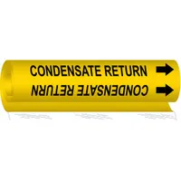 Pipe Marker: Condensate Return, Yellow, Black, Fits 2 1/2 to 7 7/8 in Pipe O.D., 1 Pipe Markers (MPN 5664-II)