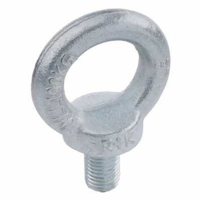 JW WINCO Lifting Eye Bolt: With Shoulder, Steel, Zinc-Plated, M12 Thread Size, 20.5 mm Shank Lg - Machinery Eye Bolts with Shoulder