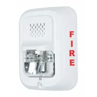 SYSTEM SENSOR Horn Strobe: 12/24V, 6 5/8 in Overall Ht, 6 5/8 in Overall Wd, 3 5/16 in Overall Dp (MPN P4WL)