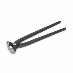 This general purpose nipper is designed for cutting wire up to 12 AWG maximum thickness. It features a 14-inch overall length and a 1 5/8-inch jaw width. Commonly used in electrical, construction, and maintenance tasks for making clean, flush cuts on copper or aluminum wire.
