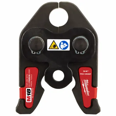 MILWAUKEE Press Jaw: 3/4 in Pipe, PEX, For ASTM F1807/F2159 - Jaws & Rings for Standard & Extended Press Tools