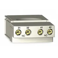SCHNEIDER Auxiliary Contact: 2NC, 5 A Max Current (AC), Front Mount, Front-Mounted (MPN LUFN02)