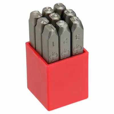 OEM Hand Stamp Kit: 0 thru 9 (6 doubles as 9) - Sharp-Face Hand Stamps