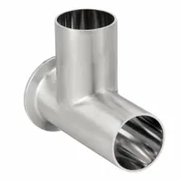Sanitary Tee Fitting: Short Outlet Tee, 3/4 in OD x 3/4 in OD x 3/4 in OD Size, Clamp/Weld (MPN TE7WCSW6L.75-PD)