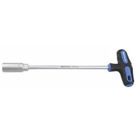 WESTWARD Solid Round Shank Nut Driver: T-Handle, Metric, Without Magnetized Tip, Tether Ready, Round