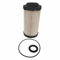 Cartridge-type fuel filter for diesel engines. Overall length 14 5/16 in, outside diameter 3 3/16 in. Interchanges with Baldwin PF46049. Compatible with Caterpillar vehicles