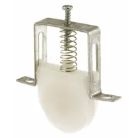 This PRIME-LINE roller is a screen door hardware component designed to guide and support sliding screen doors in residential and light-commercial applications. It features a gray, unfinished finish and measures 5 13/32 inches in overall height and length, with a 3 3/4 inch overall width. Supplied as a single piece (1 PR)
