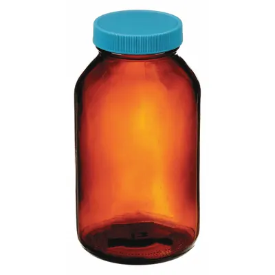 OEM Sampling Bottle: 1 L - Amber Wide Mouth Glass Lab Bottles