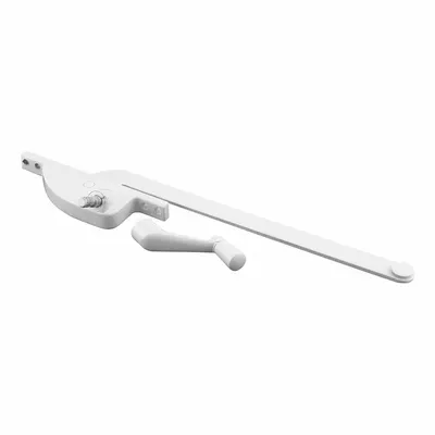 PRIME-LINE Window Operator: Crank, Handle Included, Left-Hand, Frame, White - Awning & Casement Window Operators & Handles