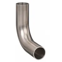 Sanitary Fitting Elbow: 90° Elbow, 2 in OD x 2 in OD Size, Weld, 316L Stainless Steel, 20 RA / 32 RA (MPN TE2S6L2.0-PL)