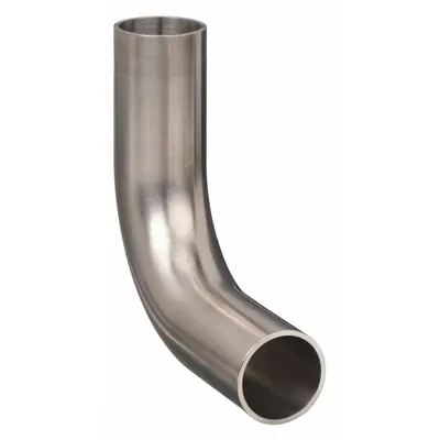MAXPURE Sanitary Fitting Elbow: 90° Elbow, 2 in OD x 2 in OD Size, Weld, 316L Stainless Steel - 316 Stainless Steel Sanitary Tube Fittings