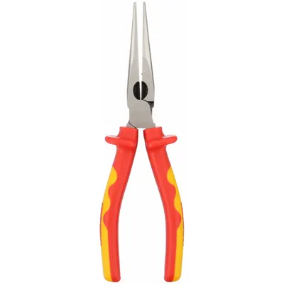 WESTWARD Long Nose Plier: Insulated, 2 1/4 in Max Jaw Opening, 8 1/8 in Overall Lg - Needle-Nose Insulated Pliers