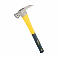 Claw Hammer: Steel, Plain Grip, Fiberglass Handle, 21 oz Head Wt, 17 in Overall Lg, Milled (MPN MRF21LM)