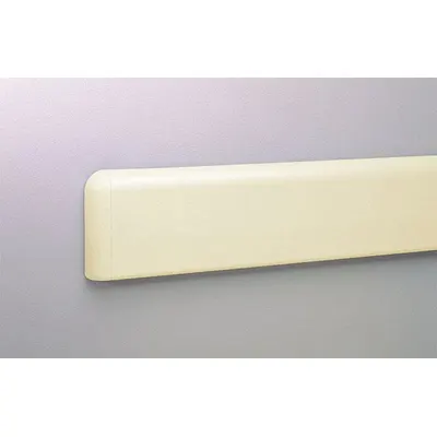 PAWLING PETG Crash Rail & Bumper Guard, Ivory, 4 in H x 12 ft L - PETG Crash Rails & Bumper Guards