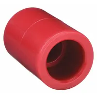 Pipe Coupling: Polyvinylidene, 1 in x 1 in Fitting Pipe Size, Schedule 80, Female Female, Red (MPN 6501 1)